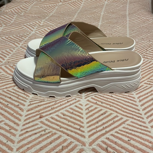 Public Desire Elma Chunky Iridescent Sandal size 8 - Picture 5 of 15